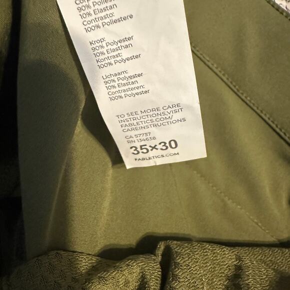 Fabletics Pants Mens 35x29 The Only Pant Classic Fit Green Stretch Blend casual - Picture 6 of 7